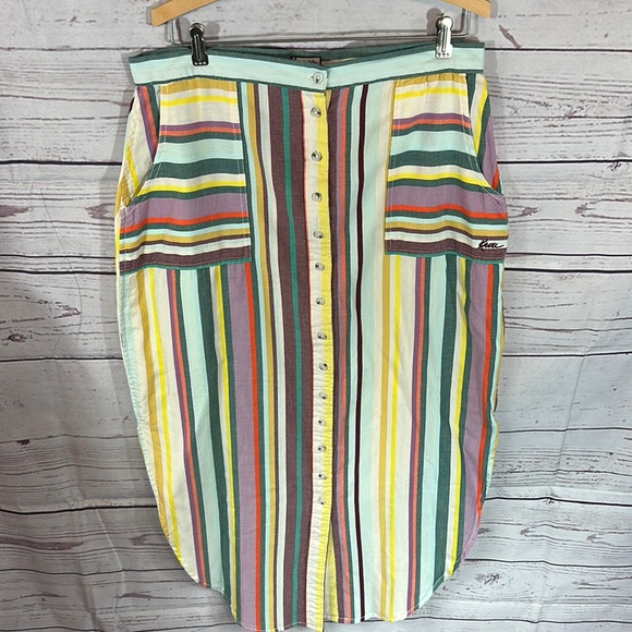 Kavu Dresses & Skirts - NWT Kavu Vonn Sierra Stripe Round Hem Midi Skirt - L